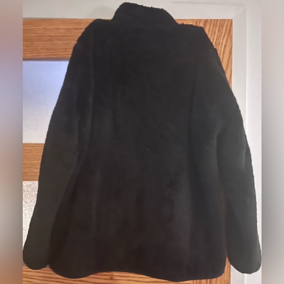 NWT Uniqlo Size L Black Fluffy Yarn Fleece Full-Zip Jacket - Picture 3 of 10